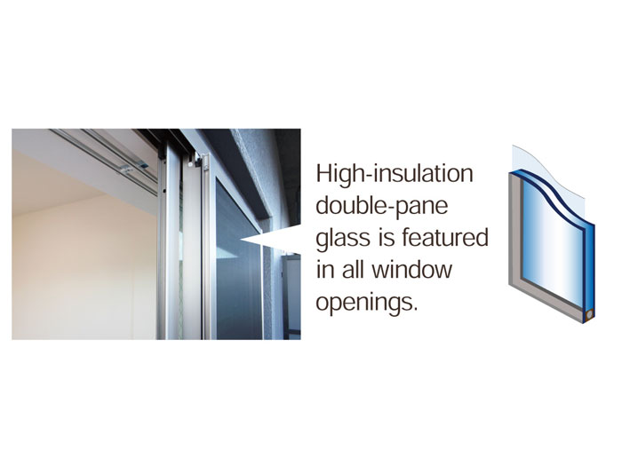 Thermal insulation via double glazed windows