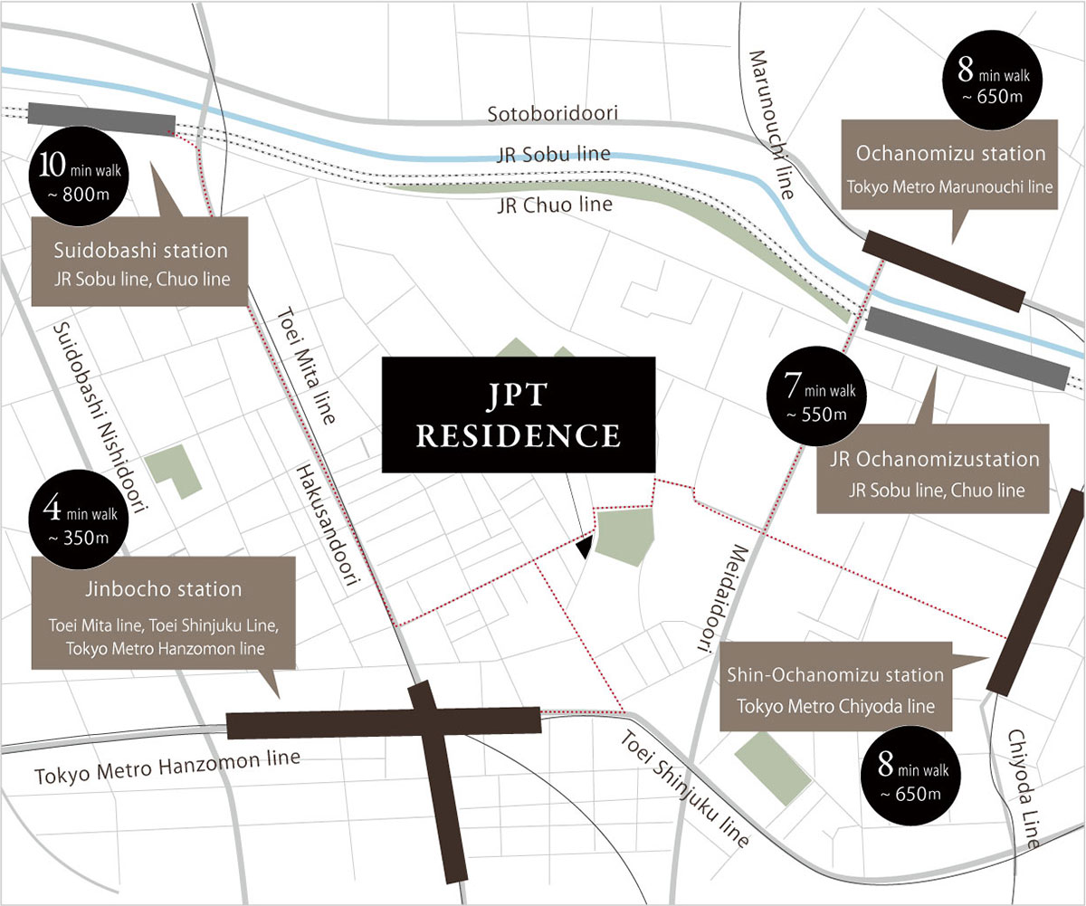 JPT RESIDENCE access map